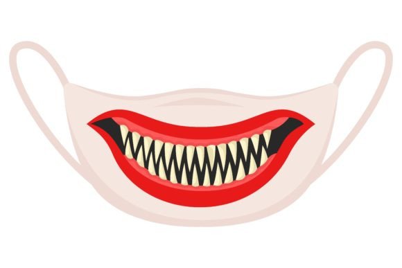Download Design for Creepy Mask Isolated on White - Creepy mask Collection