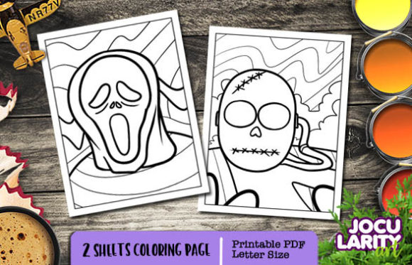 Download Funny Scary Mask Cartoon Coloring Pages - Funny Collection