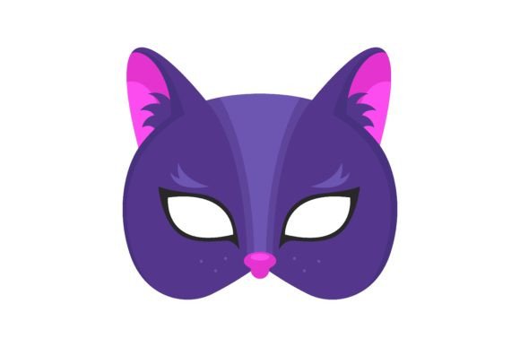 Download Design for Creepy Mask of Cat with Ears - Creepy mask Collection