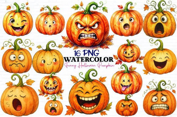 Download Funny Halloween Pumpkin Clipart Bundle - Funny Collection