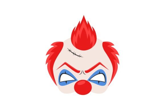 Download Design for Creepy Mask of Evil Clown Iso - Creepy mask Collection