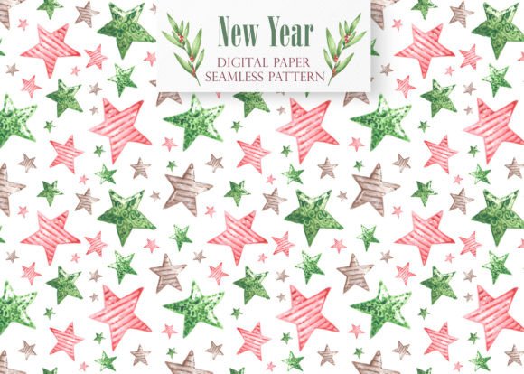 Download Stars New Year Digital Paper, Pattern - Premium Resources