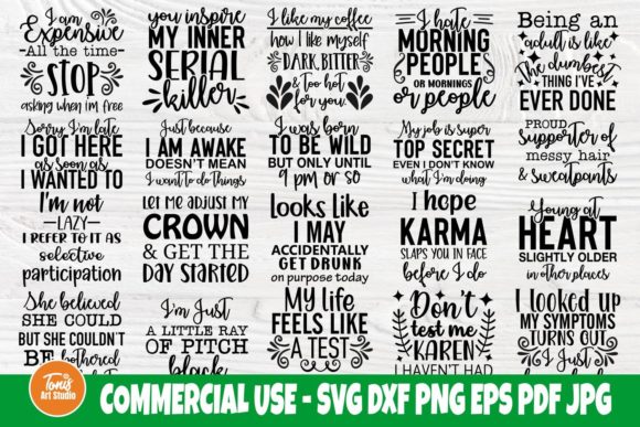 Download Funny Sayings SVG Bundle, Funny Quotes - Funny Collection
