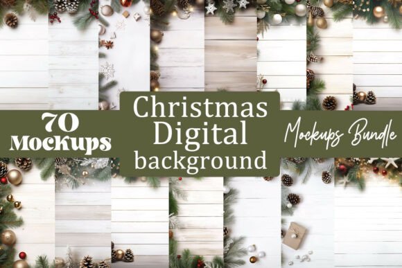 Download Christmas Background Mockup Bundle - Premium Resources