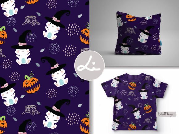 Download Seamless Pattern Funny Halloween Rabbit - Funny Collection